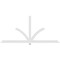 Ekena Millwork Redmond Architectural Grade PVC Gable Bracket, 108"W x 49 1/2"H x 2"D x 4"F, 11/12 Pitch GBP108X50X0204RED00 - alternate 5